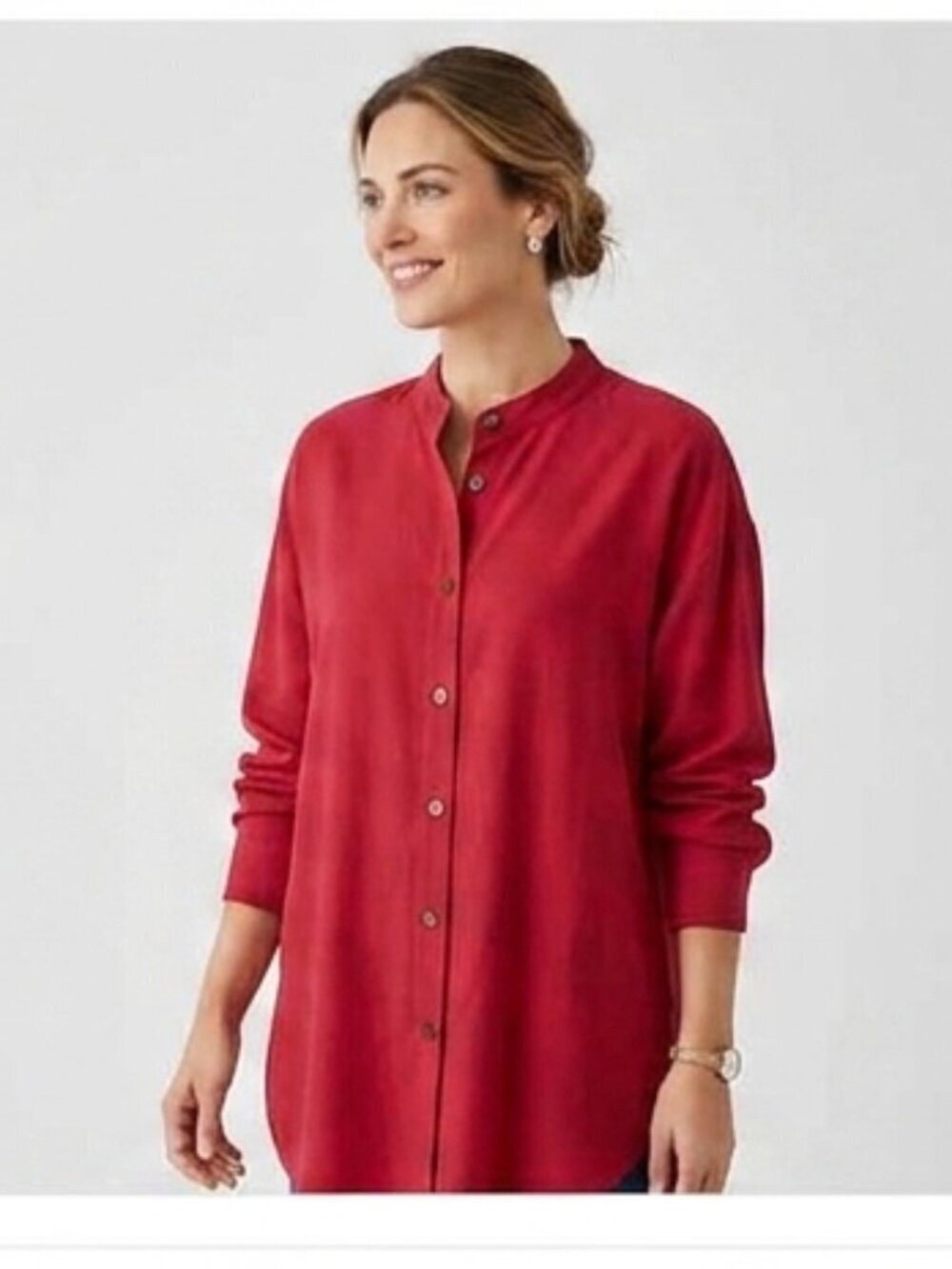 Soft Surroundings Women's Size XL Fuchsia Long Sleeve Button Up Pockets Cardigan